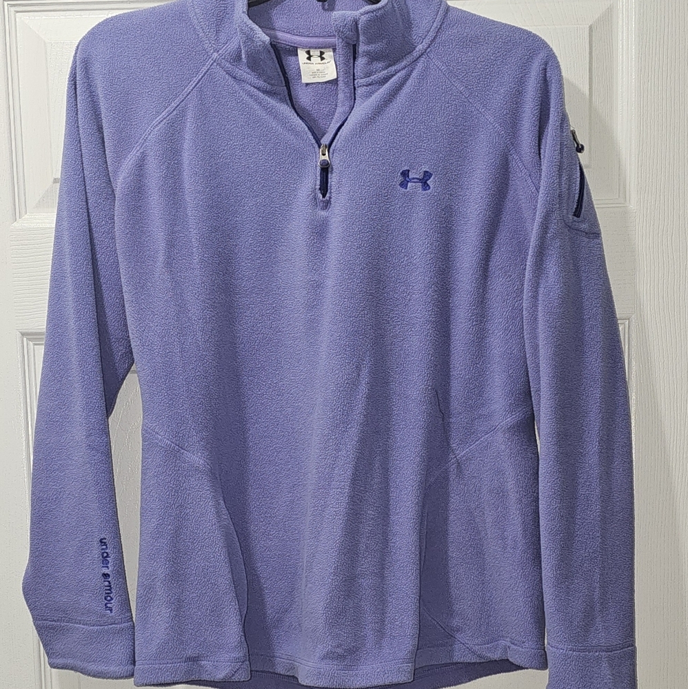 Women's Under Armor 1/4 zip Purple Fleece